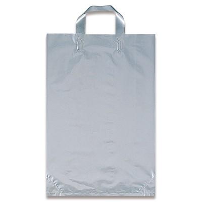 福助工業 カルチャーバッグ規格品（Lタイプ） シルバー 中 （500枚）厚み0.07mm/仕上巾320mm/長さ480mm/ガゼット57.5mm | 