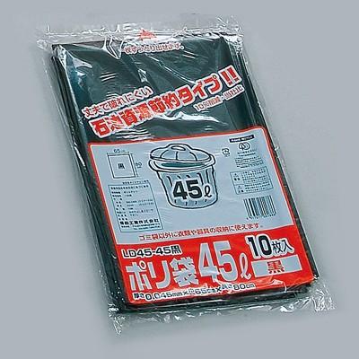 福助工業 業務用ポリ袋（45L） HD12-45 黒 （1,000枚）厚み0.012×巾650×長さ800mm | 