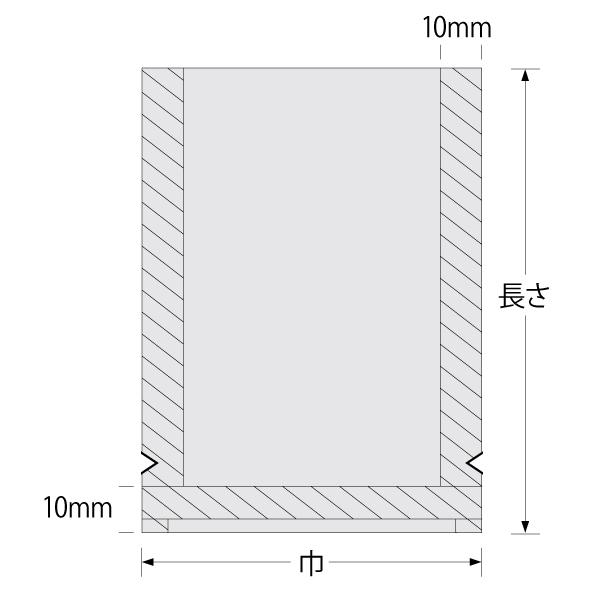 福助工業 ナイロンポリ TLタイプ規格袋 15-45 （1200枚）巾150×長さ 