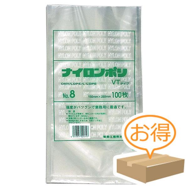 福助工業 ナイロンポリ VTタイプ規格袋 No.5A （2000枚）巾140×長さ250mm
