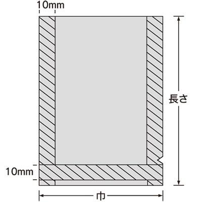 福助工業 バリアNYポリ雲龍三方袋 No.1424 （2000枚）巾140×長さ240mm |  | 01