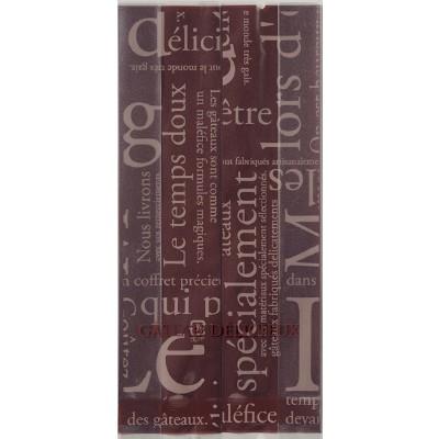 福助工業 合掌ガゼット袋 GTタイプ No.22洋柄ブラウン （1000枚）巾70×奥行30×長さ150mm | 