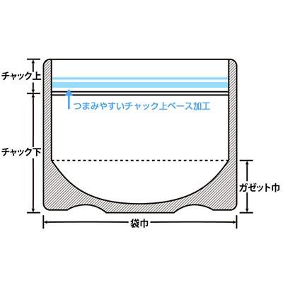 セイニチ ラミジップ スタンドパック 巾広NYタイプ FW-24（1ケース600枚）巾240×（チャック下160＋上32）＋ガゼット巾64(mm) |  | 01