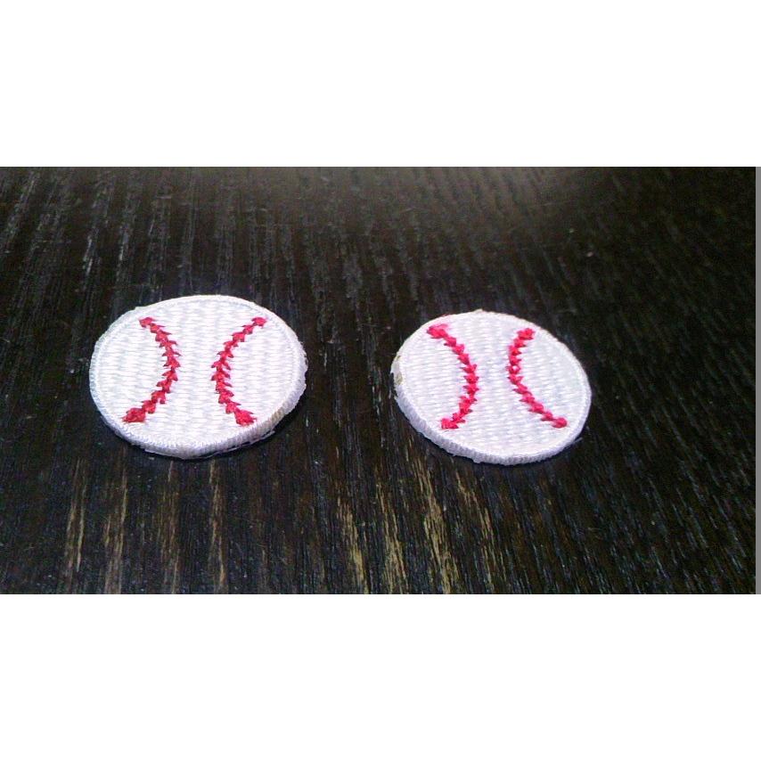 プロ野球応援グッズ キッズ用 2 2cmサイズ縁取り刺繍野球ボールワッペン赤2個1セット ユニデコワッペンのお店tora Deco 通販 Yahoo ショッピング