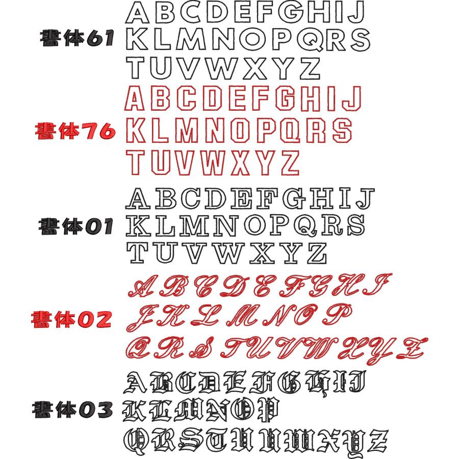 プロ野球応援グッズオーダー（共通）/標準サイズ7・8字/縁取り刺繍