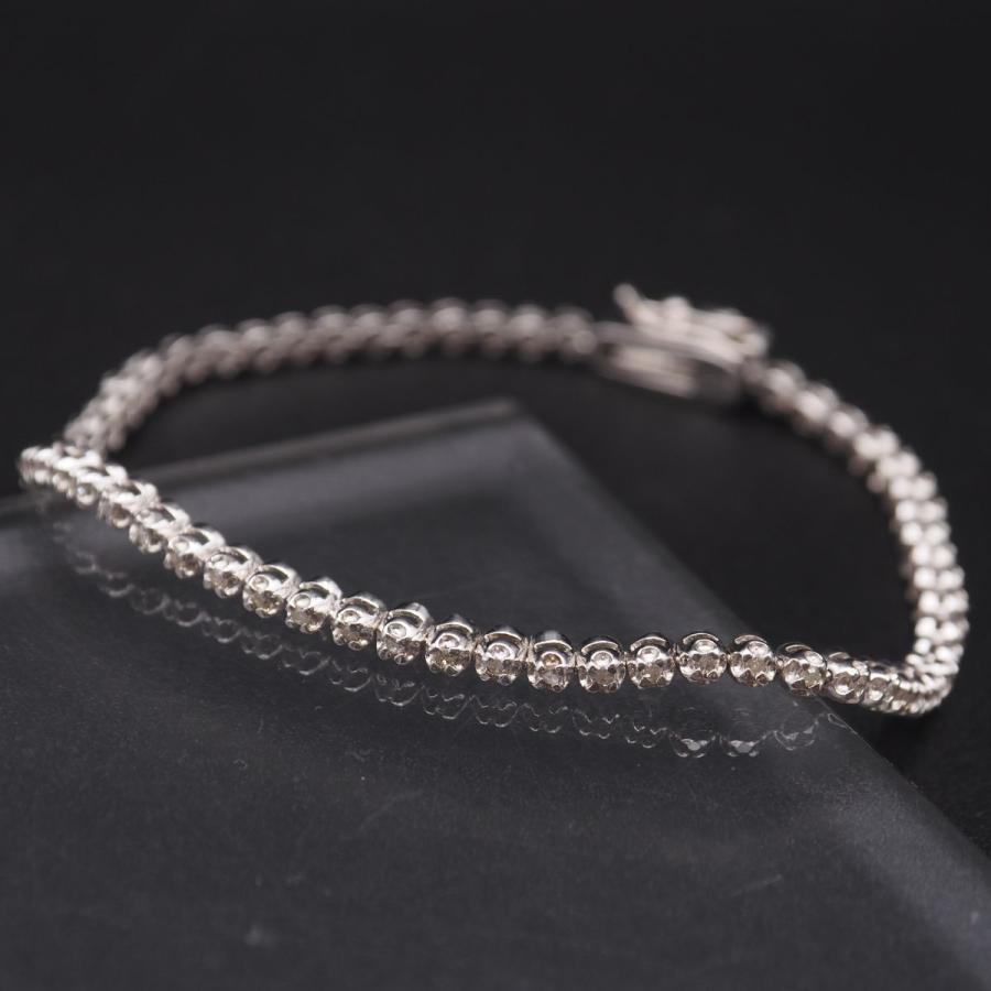 天然ダイヤモンド0.5ct SV925ブレスレット C945 ダイヤモンド 0.50ct SV925刻印 ブレスレット デザイン シルバー
