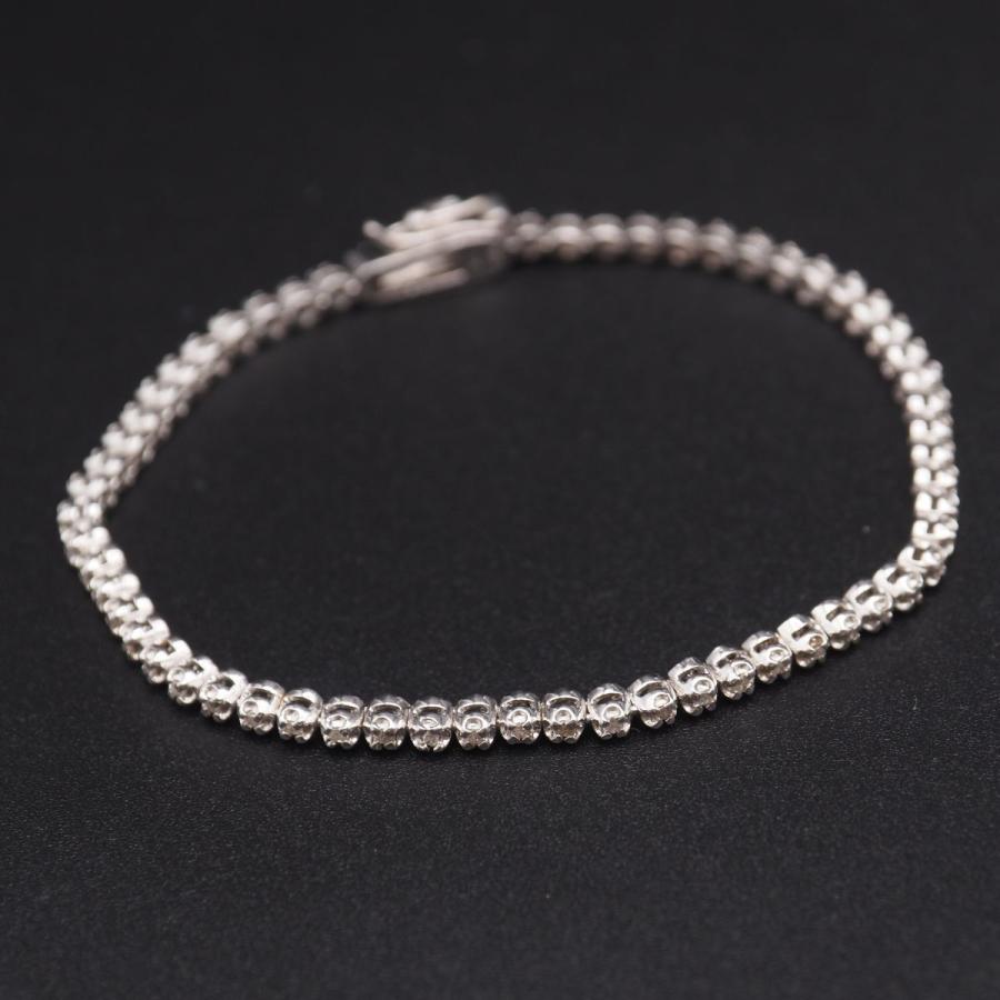 天然ダイヤモンド0.5ct SV925ブレスレット C945 ダイヤモンド 0.50ct SV925刻印 ブレスレット デザイン シルバー