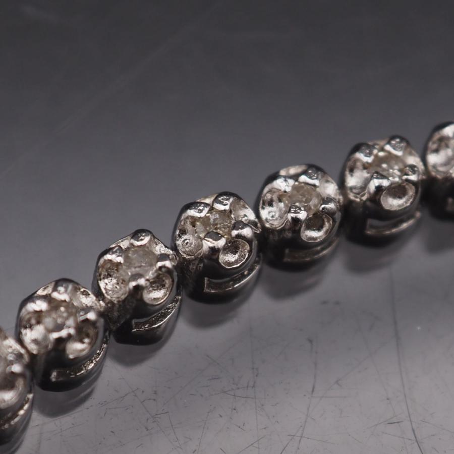 C945 ダイヤモンド 0.50ct SV925刻印 ブレスレット デザイン シルバー