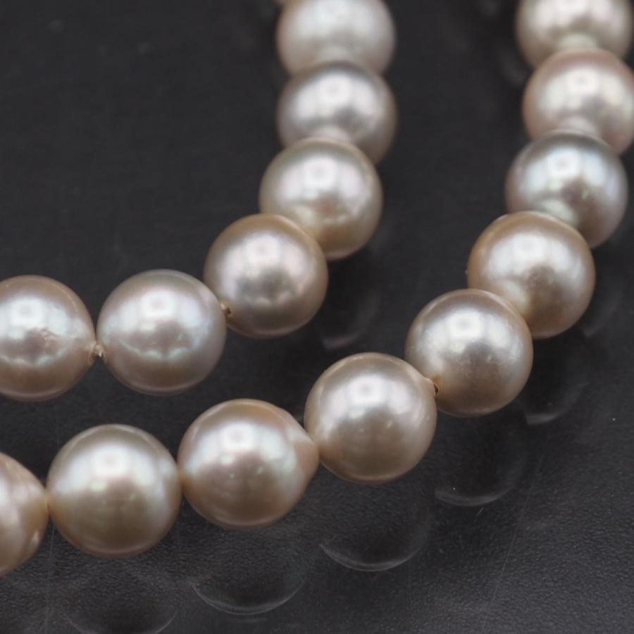 J263 本真珠 6.9mm珠 パール SILVER刻印 ネックレス デザイン