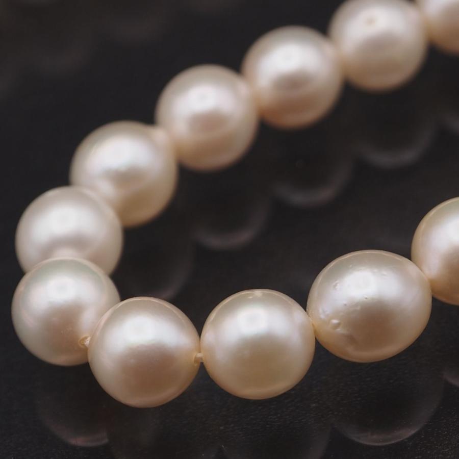 J408 本真珠 6.9mm珠 パール SILVERG刻印 ネックレス デザイン