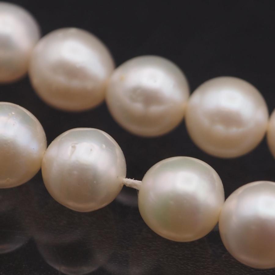 J408 本真珠 6.9mm珠 パール SILVERG刻印 ネックレス デザイン