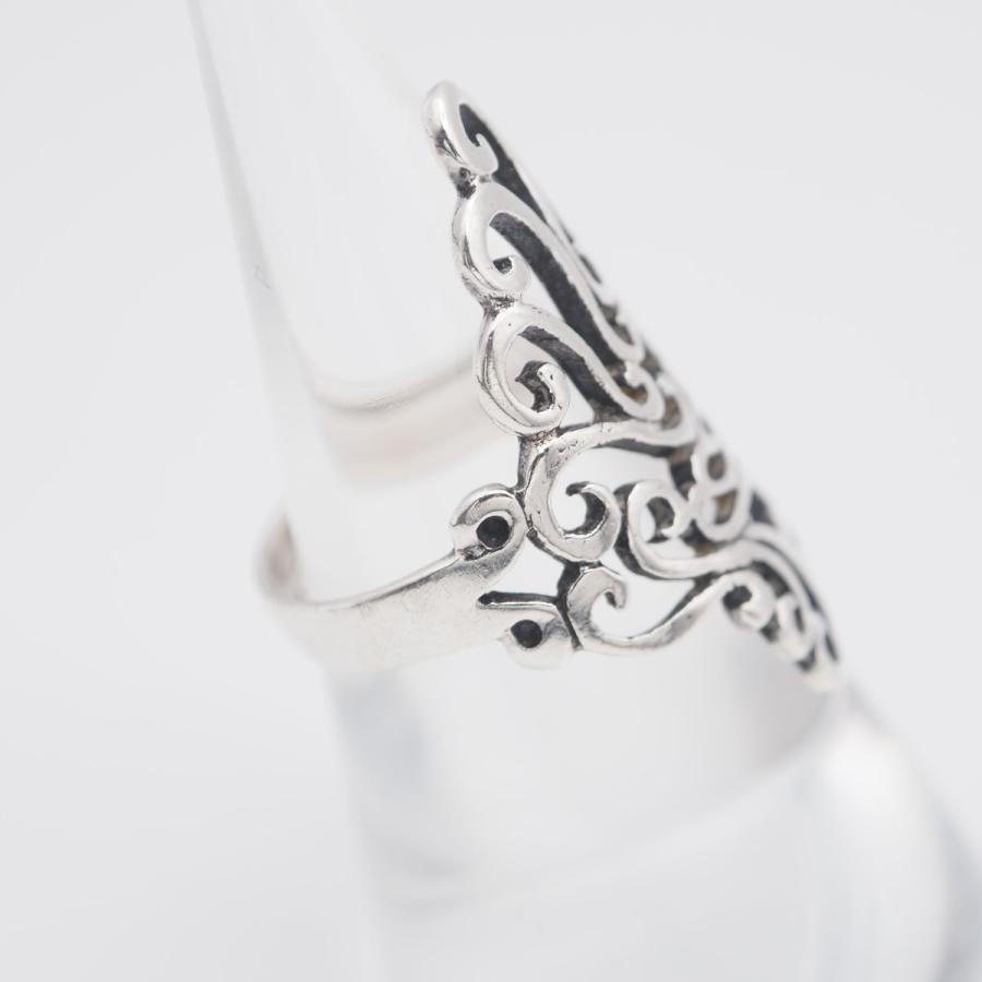 925 刻印あり　リング J694 ヴィンテージ 925刻印 リング 透かし彫り デザイン シルバー 指輪