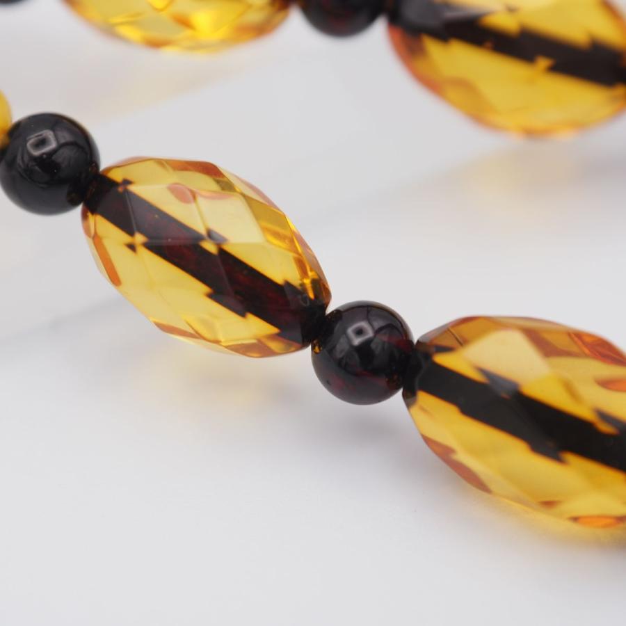 J862 琥珀 コハク アンバー ネックレス デザイン カット : KIITOS-SHOP