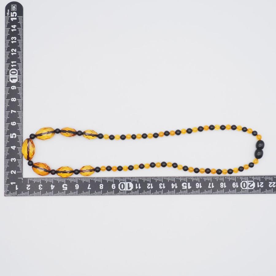 J862 琥珀 コハク アンバー ネックレス デザイン カット : KIITOS-SHOP