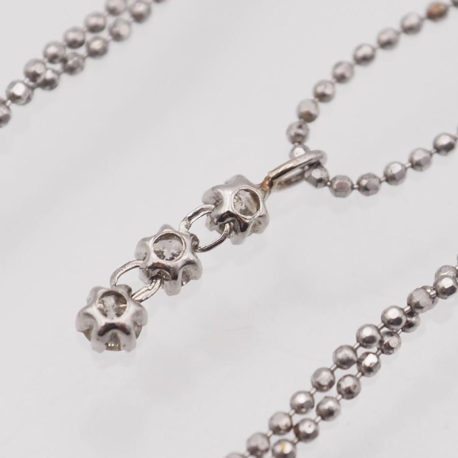 Q821 ダイヤモンド 0.15ct SV925 Pt900 ITALY刻印 ペンダント 