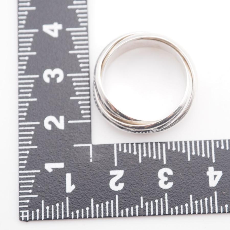 R003 CUSHKA クシュカ SILVER刻印 リング 3連 トリニティ デザイン
