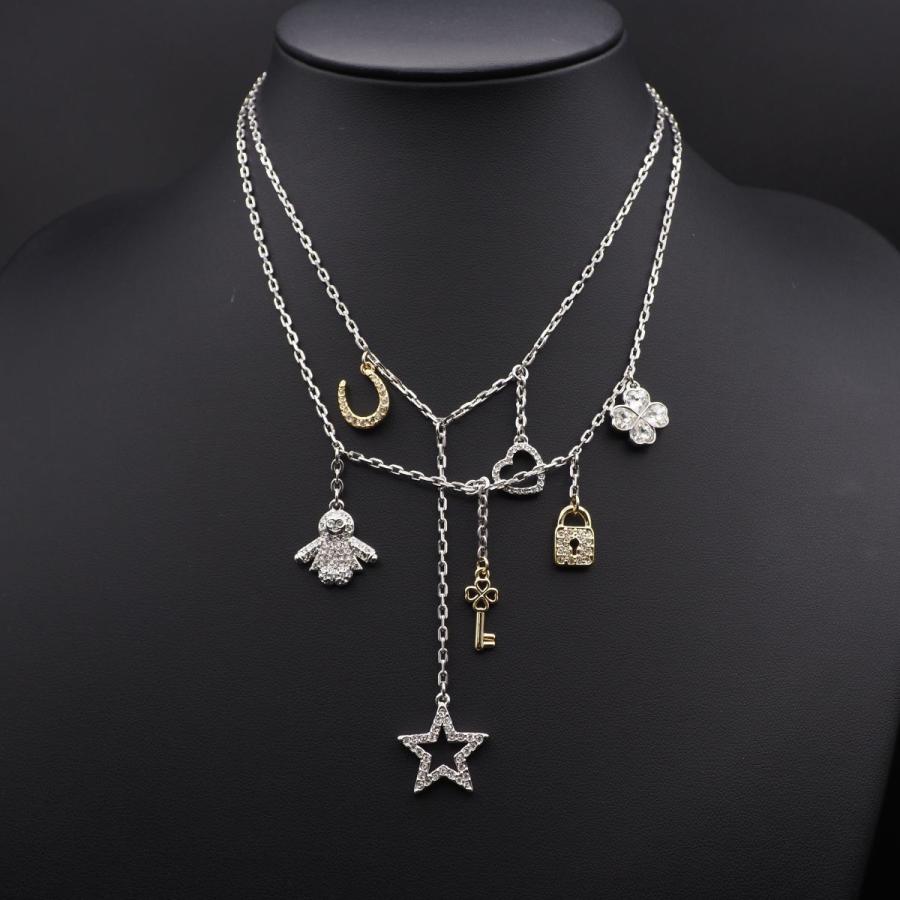 R423 スワロフスキー SWAROVSKI ネックレス チャーム ラインストーン 