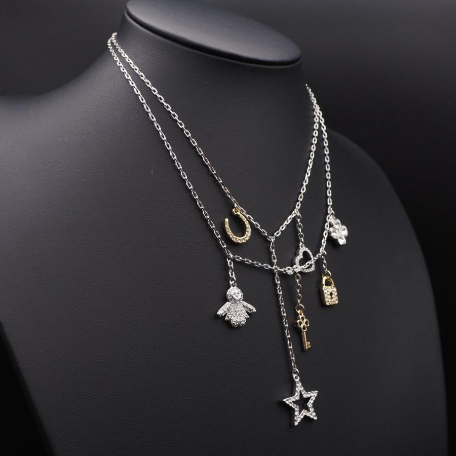 R423 スワロフスキー SWAROVSKI ネックレス チャーム ラインストーン 