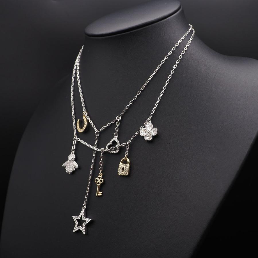 R423 スワロフスキー SWAROVSKI ネックレス チャーム ラインストーン 