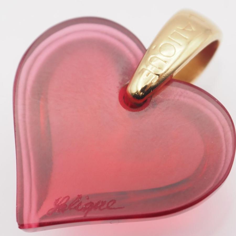 R526 LALIQUE ラリック ペンダント トップ クリスタルガラス ハート 