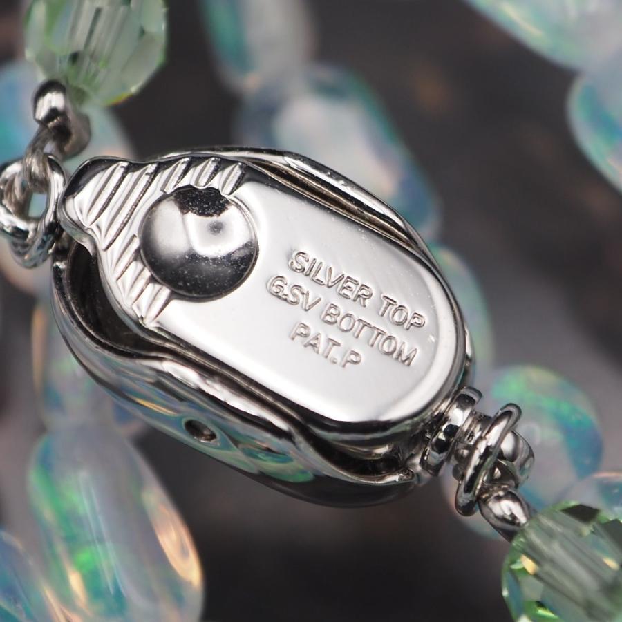 R848 オパール SILVER TOP ~~刻印 ロング ネックレス グリーンストーン デザイン シルバー 10月誕生石