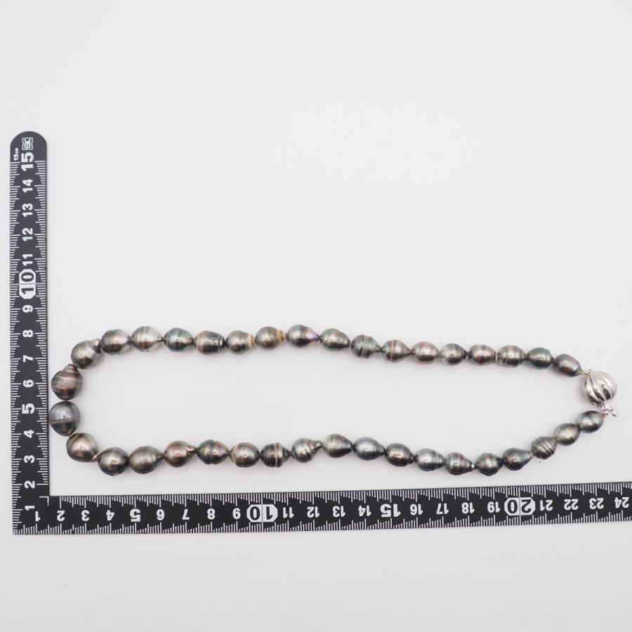 R900 バロックパール 真珠 SILVER刻印 ネックレス グレー系カラー デザイン シルバー 6月誕生石_9