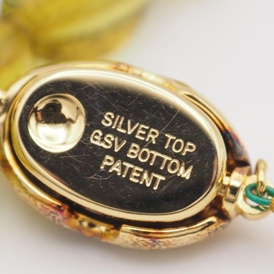 S141 グリーンアンバー 琥珀 コハク SILVER TOP ~~刻印 ネックレス ゴールドカラー デザイン シルバー_7