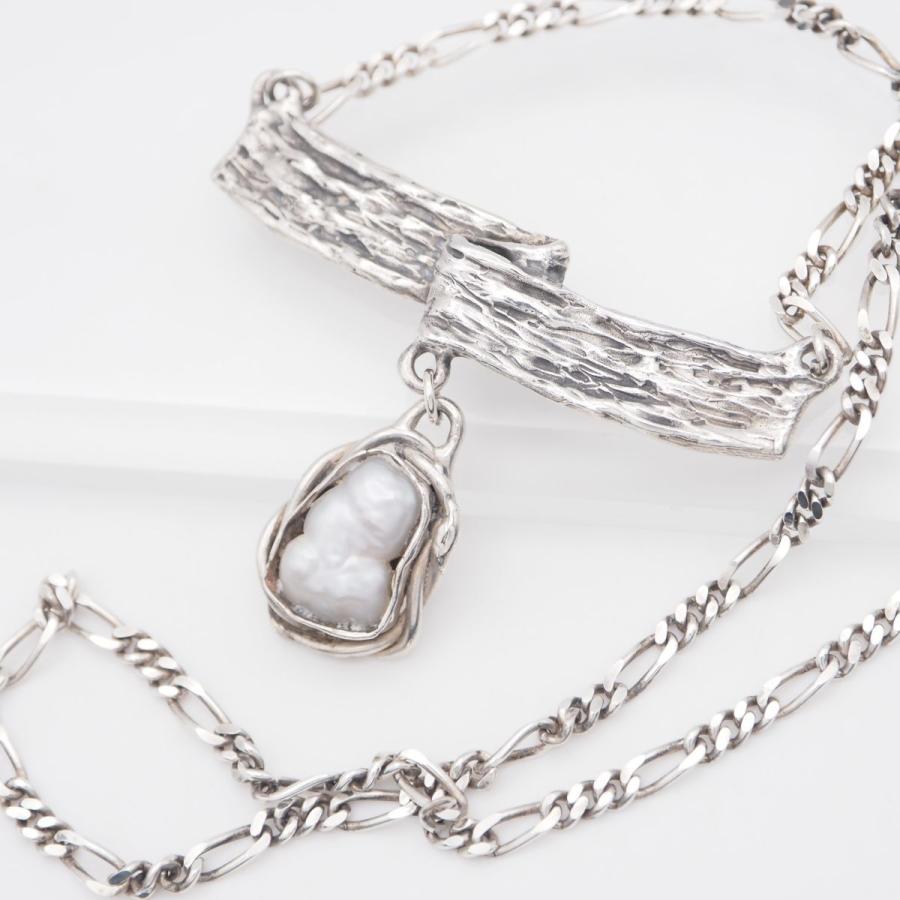 S644 バロックパール STERLING SILVER刻印 ネックレス デザイン