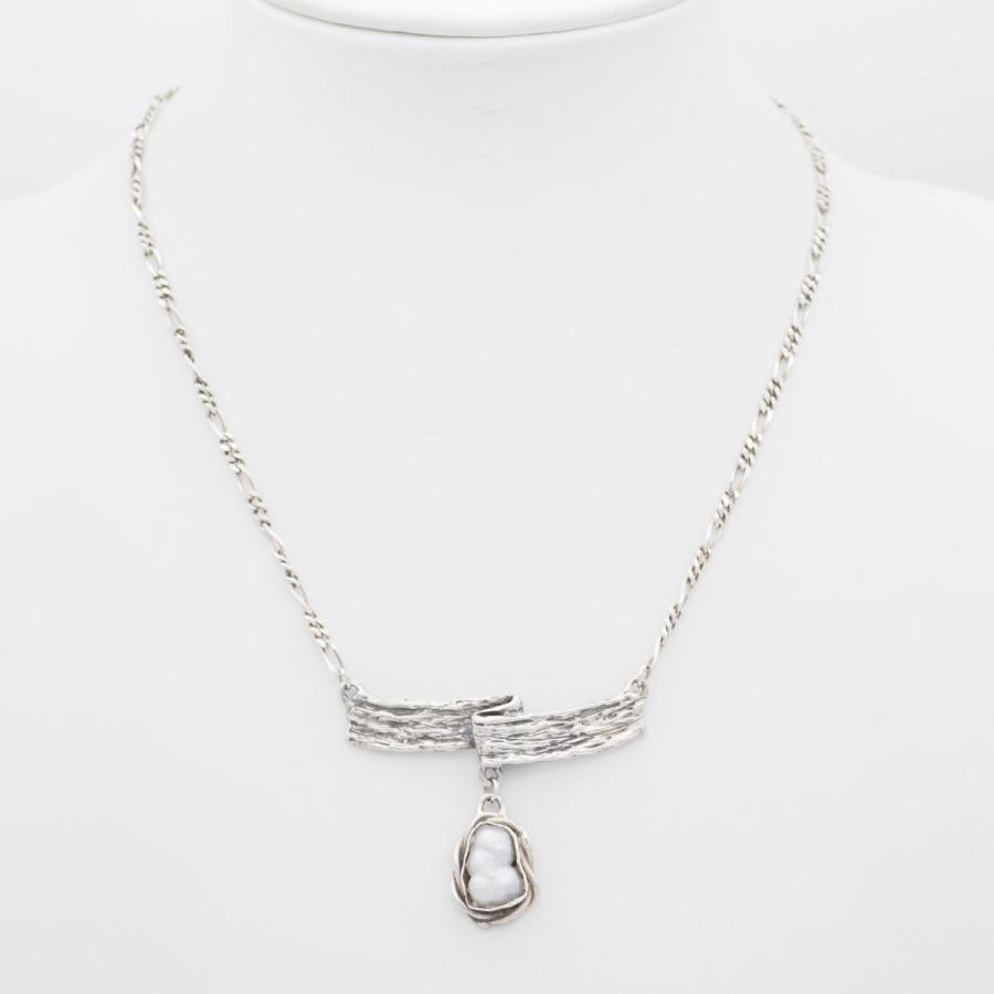 S644 バロックパール STERLING SILVER刻印 ネックレス デザイン