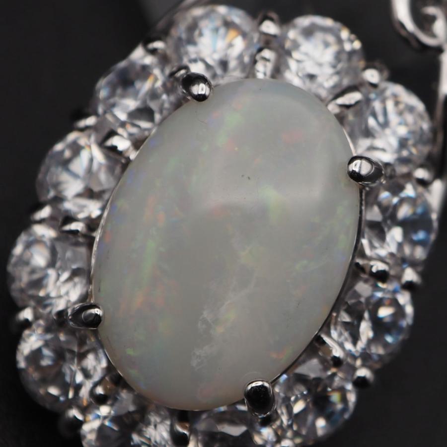 V412 オパール 3.19ct SILVER刻印 ペンダント トップ ダイヤモンド風 