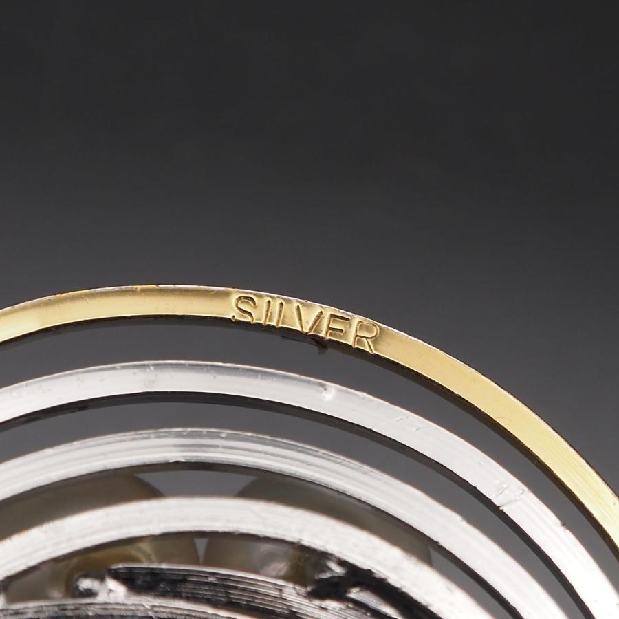 V569 本真珠 6.3mm9珠 パール SILVER刻印 ブローチ ゴールドカラー