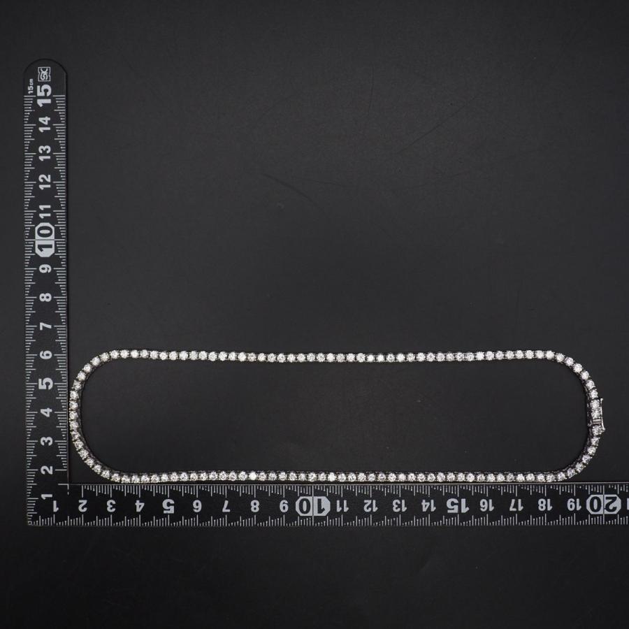 V915 ダイヤモンド風 SILVER925刻印 テニス ネックレス デザイン 