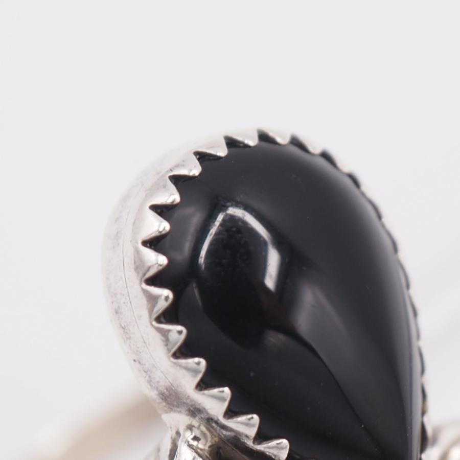 X054 ナバホ オニキス STERLING刻印 リング デザイン シルバー 指輪