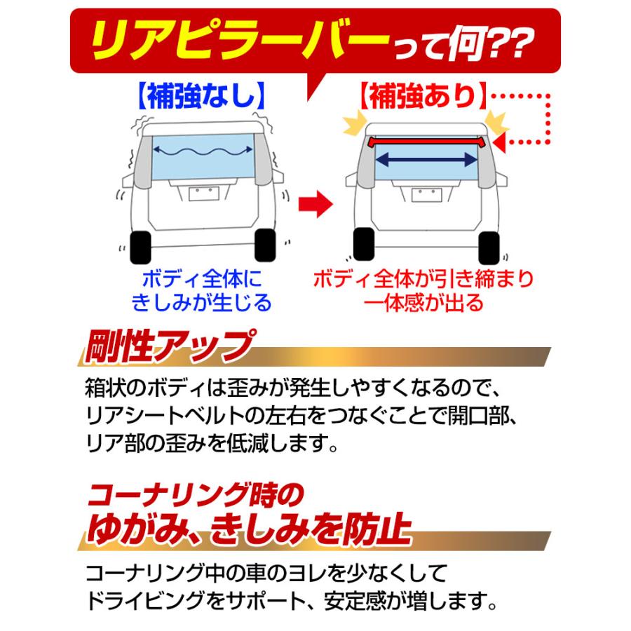 リアピラーバー インテグラ DC2 Type-R(3Dr車専用) ボディ補強 剛性アップ ホンダ 送料無料｜track-parts｜03