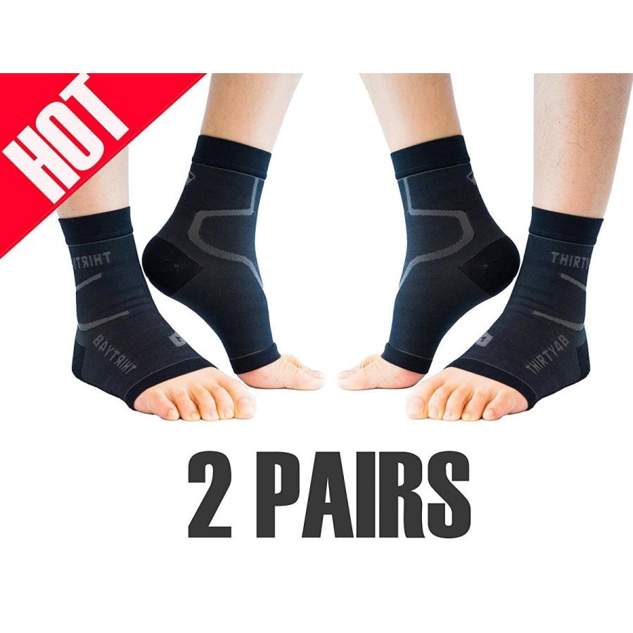 足底筋膜炎 足首 サポーター 着圧アンクルスリーブ Thirty48 2足組 アーチサポート 3048 Anklesleeve 2pack トラックセーフプロ 通販 Yahoo ショッピング