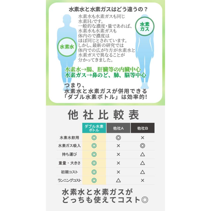 最新モデル】 ダブル水素ボトル【メーカー公認販売店】 カニューレ1本