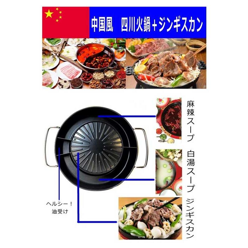 一台３役　 焼きしゃぶ鍋　わいわい 電気プレート 焼き肉プレート　ジンギスカンプレート　ホットプレート　電気焼きしゃぶ鍋　ムーカタ鍋｜tracolle｜05