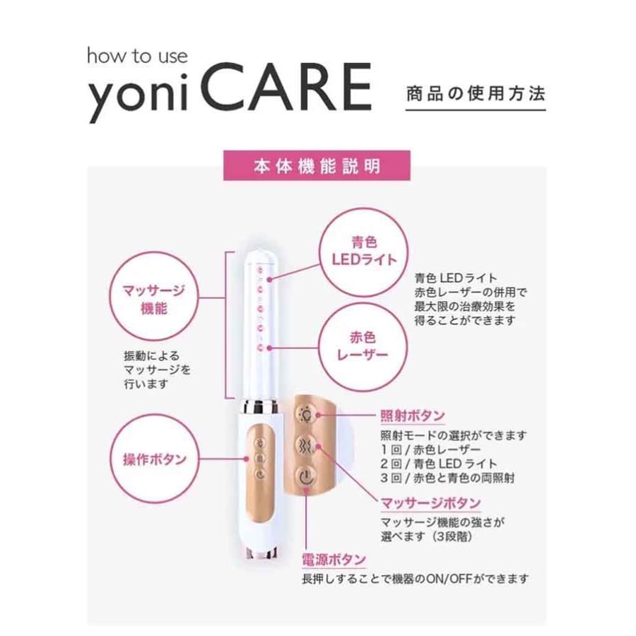 ヨニケア yoniCARE　家庭用腟ケア器 　専用ジェル　シェーバーおまけ付き　膣レーザー 膣ケア フェムケア LED マッサージ デリケートゾーン