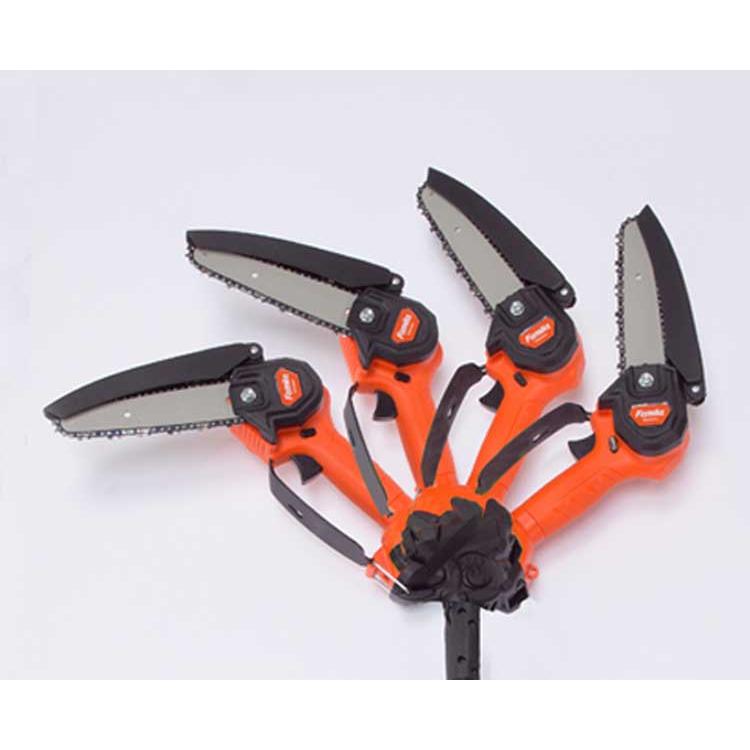 ファミラ　ＮＥＷ充電式コードレス２WAY高枝チェーンソー　８点セット＋予備バッテリー付　洗剤ＪＯＥ３０ｇ&times;３個特典付 ハンディチェーンソー