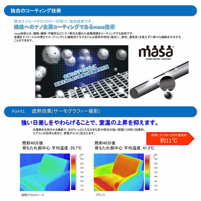 セキスイ遮熱 レースカーテン １００ｃｍ×２１３ｃｍ（波模様 2枚組）　 洗剤ＪＯＥ３０ｇ×２個特典付き SEKISUI 遮熱クールアップ_2