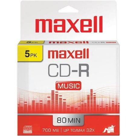 maxell 【平行輸入品】Maxell CD-R 80 Gold Recordable Music Cd's-5pk (オンデマンド(CD ...