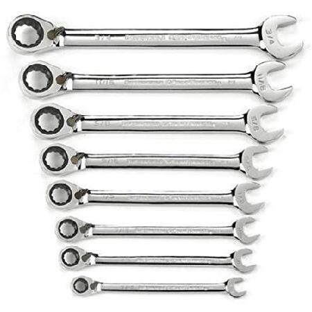 GearWrench 9533 8ピースSAEリバーシブルコンビネーションラチェット  