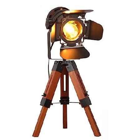 ヴィンテージライト サーチライト 三脚照明 平行輸入品】decoluce Nauticalブラック三脚スポットライトCinema
