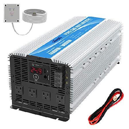 GIANDEL 4000W 24ボルト 高耐久 純正弦波 パワーインバーター DC24V 