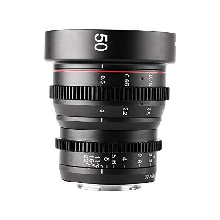 Meike 50 mm T 2.2ミニマニュアルフォーカス広角フィルムレンズは、M 