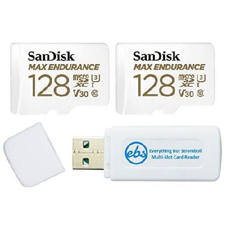 平行輸入品】SanDisk MAX Endurance 128GB MicroSD Card (2 Pack) for