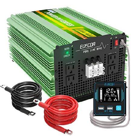 EDECOA インバーター 正弦波 2500W インバーター 12v リモコン EDECOA 