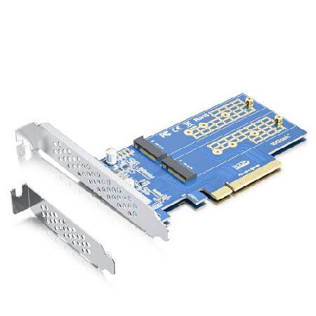 平行輸入品】10Gtek 2ポート M.2 NVMe アダプター M-Key, PCIe X8 Gen3