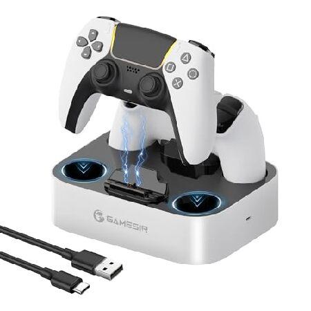 GameSir PS5 コントローラー 充電スタンド 2台同時充電 P5充電器 