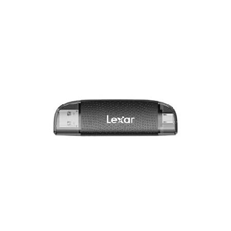 平行輸入品】Lexar デュアルスロットUSB-A/Cリーダー、最大205MB/秒の